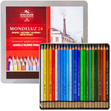 Набор карандашей акварельных Koh-i-Noor Mondeluz Landscape Colours 24 цв в металле